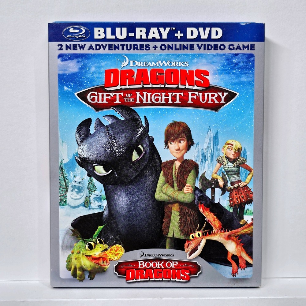 DreamWorks Dragons Gift‎ Night Fury Blu-ray DVD Combo Special Edition HTTYD